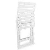 3 Piece Folding Bistro Set Plastic White 43581