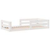 Bed Frame without Mattress White 90x190 cm Single Solid Wood Pine 855694