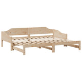 Daybed with Trundle without Mattress 80x200 cm Solid Wood 850902