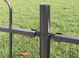 Garden Fence 9 pcs Grey 15.3 x 1.2 m Powder-coated Steel 3334176