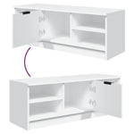 TV Cabinet White 102x35.5x36.5 cm Engineered Wood 811367