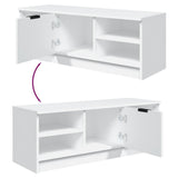 TV Cabinet White 102x35.5x36.5 cm Engineered Wood 811367