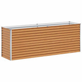 Garden Raised Bed Light Brown 195 x 50 x 68 cm Galvanised Steel 42017353