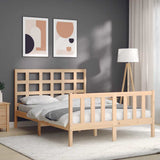 Bed Frame without Mattress 140x200 cm Solid Wood Pine 3192101