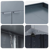 Wheelie Bin Storage for 4 Bins Light Grey 272 x 77.5 x 121.5 cm 3394750