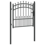 Fence Gate with Spikes EMMEN 100 x 100 cm Powder-coated steel 42009002