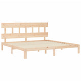 Bed Frame without Mattress Super King Size Solid Wood Pine 3193611