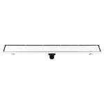 ZNTS Shower Drain with 2-in-1 Cover 103x14 cm Stainless Steel 146011