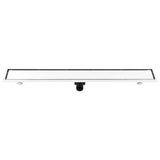 ZNTS Shower Drain with 2-in-1 Cover 103x14 cm Stainless Steel 146011