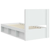 Bed Frame with Storage and Headboard White 90 x 190 cm 3413901