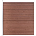 WPC Fence Set 3 Square + 1 Slanted 619x186 cm Brown 3053217