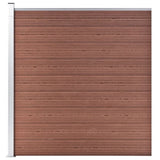 WPC Fence Set 6 Square 1 Slanted 1138x186 cm Brown 3053220