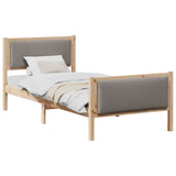Bed Frame with Headboard Taupe 90 x 200 cm Fabric 878357