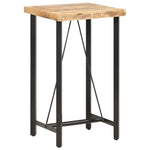 ZNTS Bar Table 60x60x107 cm Rough Mango Wood 286610