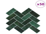 Herringbone Tile 50 pcs Dark Green 30 x 30 cm 42021286