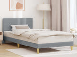 Bed Frame with Headboard Light Grey 90 x 190 cm Fabric 42027612