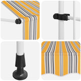 43225 Manual Retractable Awning 150 cm Yellow and Blue Stripes