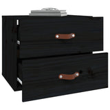 ZNTS Wall-mounted Bedside Cabinets 2 pcs Black 50x36x40 cm 820985