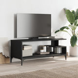TV Cabinet Black 102x40x41 cm Engineered Wood and Powder-coated Steel 842411