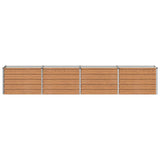 Raised Garden Bed Wood Brown 320 x 40 x 55 cm cold-rolled steel 8006262