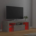 TV Cabinet with LED Lights Concrete Grey 120x35x40 cm 804350