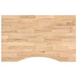 Desk Top Untreated 80x50x2.5 cm Solid Wood Oak Rectangular 4009007