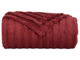 Throw Blankets 6 pcs Bordeaux Red 150 x 130 cm Fleece 42016893