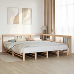 ZNTS Bookcase Bed without Mattress 200x200cm Solid Wood Pine 3324487