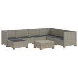 8 pcs Rattan Lounge Set with Cushions GENDT Natural Rattan 3429863