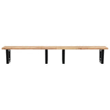 Basin Shelf Wall Mounted Steel and Solid Wood Acacia 3302799