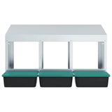 Chicken Nesting Box 3 Compartments Wall-Mounted Galvanised Steel 4104892