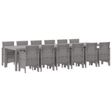 Garden Dining Set 13 pcs Light Grey Polt rattan 3378790