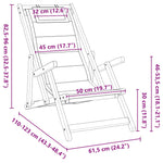Folding Beach Chair with Armrests Blue Acacia Wood & Textilene 4108069