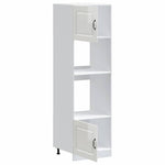 Oven Cabinets 2 pcs Kalmar Gloss White Engineered Wood 3315033