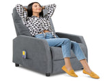 Fabric With 6-Point Massage Heating Function Recliner Light Gray 29055265