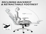 Multi-Adjustable Mesh Office Chair - Grey and White T3398P424985