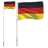 Germany Flag and Pole 5.55 m Aluminium 3147120