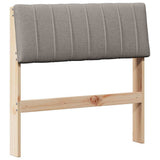 Upholstered Headboard Taupe 80 cm Solid Pine Wood 879257