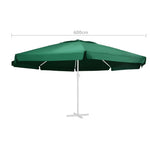 ZNTS Replacement Fabric for Outdoor Parasol Green 600 cm 312547