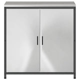 Kitchen Storage Cabinet HATTEM Silver 90 x 50 x 92 cm Steel 874986