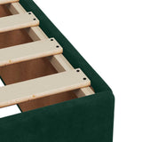 Box Spring Bed with Mattress Dark Green 90x190 cm Velvet 3286183