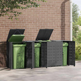 Wheelie Bin Storage for 4 Bins Anthracite 276x79x117 cm Steel 3279984