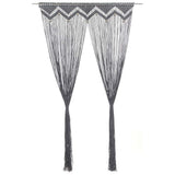 Macrame Curtain Anthracite 140x240 cm Cotton 323992