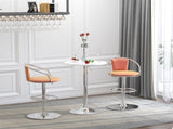 Bar Table 60cm Adjustable Height Round Bistro Table w/ Swivel Top Metal Frame Counter Surface T3398P342297