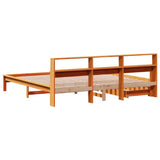 Bookcase Bed without Mattress Wax Brown 200x200 cm Solid Wood Pine 3309799