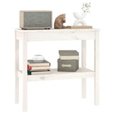 Console Table White 80x40x75 cm Solid Wood Pine 814305