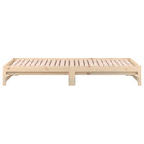 Pull-out Day Bed without Mattress 2x cm Solid Wood Pine 820437
