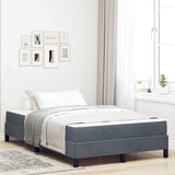 Box Spring Bed with Mattress Dark Grey 120 x 220 cm Fabric 3398786