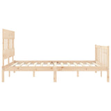 Bed Frame without Mattress King Size Solid Wood Pine 3193341