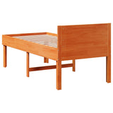 Bed Frame without Mattress Wax Brown 90x200 cm Solid Wood Pine 855740